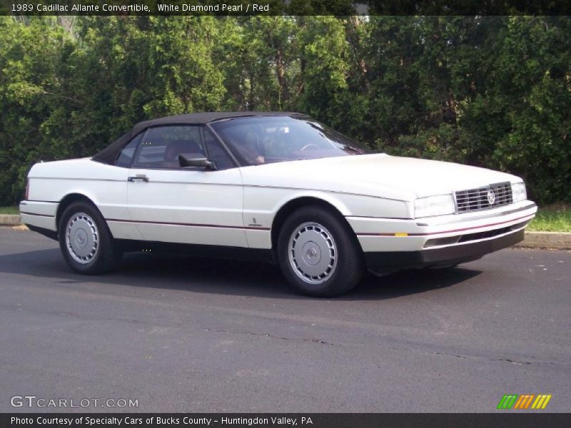 White Diamond Pearl / Red 1989 Cadillac Allante Convertible