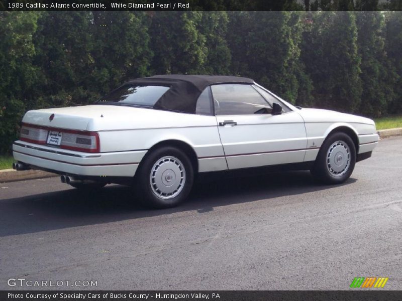 White Diamond Pearl / Red 1989 Cadillac Allante Convertible