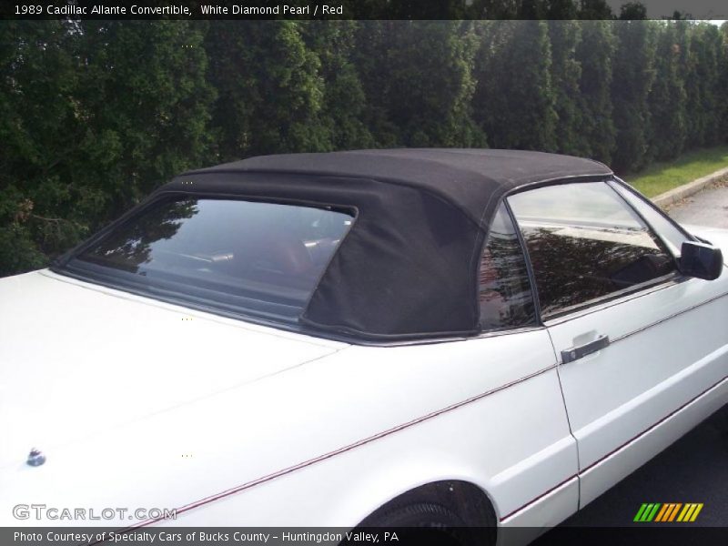 White Diamond Pearl / Red 1989 Cadillac Allante Convertible