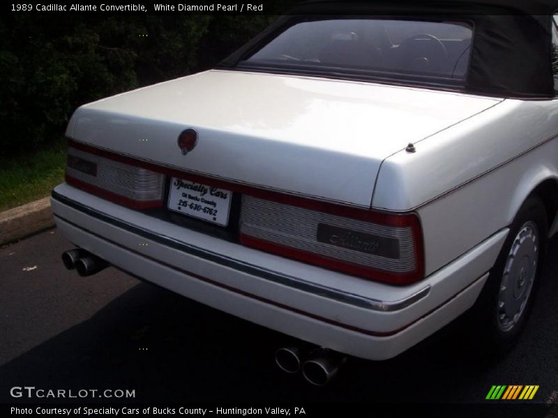 White Diamond Pearl / Red 1989 Cadillac Allante Convertible