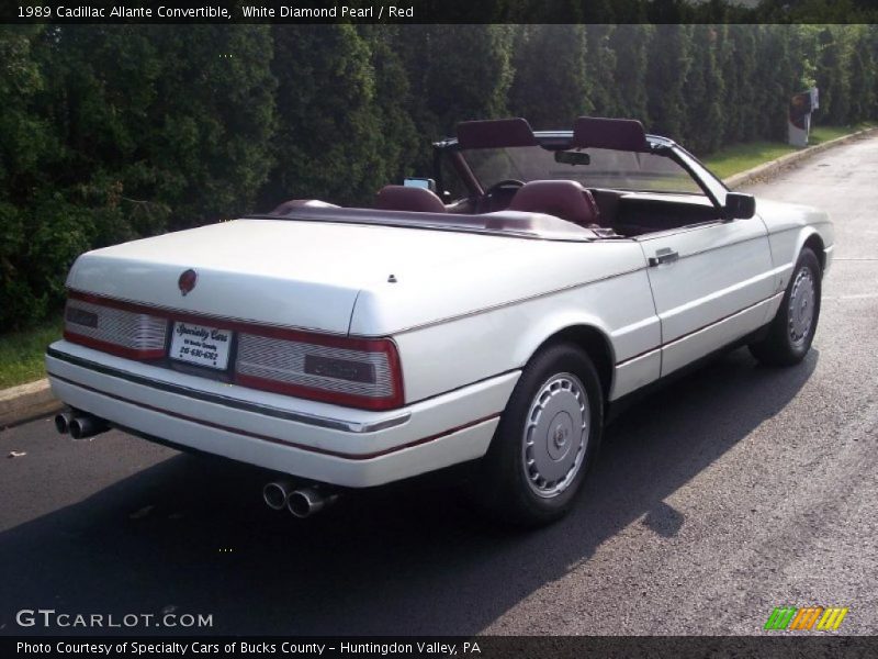 White Diamond Pearl / Red 1989 Cadillac Allante Convertible