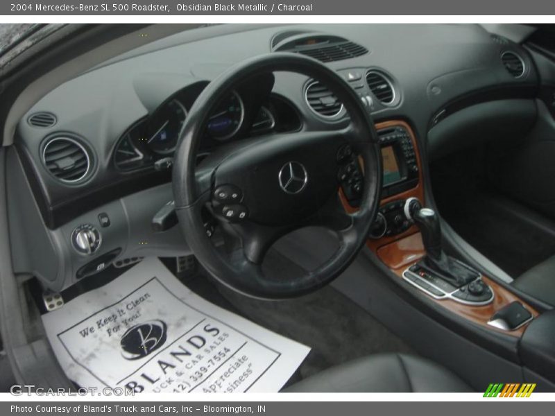 Obsidian Black Metallic / Charcoal 2004 Mercedes-Benz SL 500 Roadster