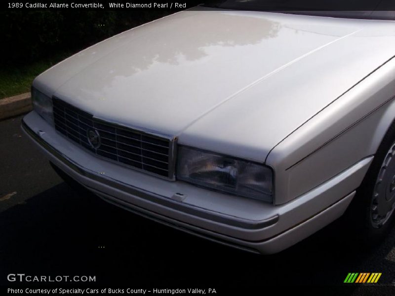 White Diamond Pearl / Red 1989 Cadillac Allante Convertible