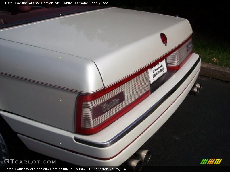 White Diamond Pearl / Red 1989 Cadillac Allante Convertible