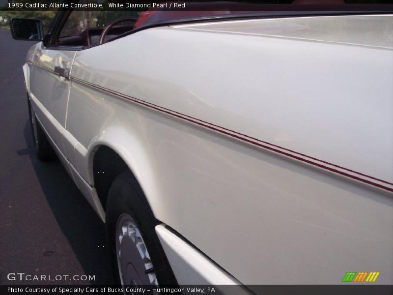 White Diamond Pearl / Red 1989 Cadillac Allante Convertible