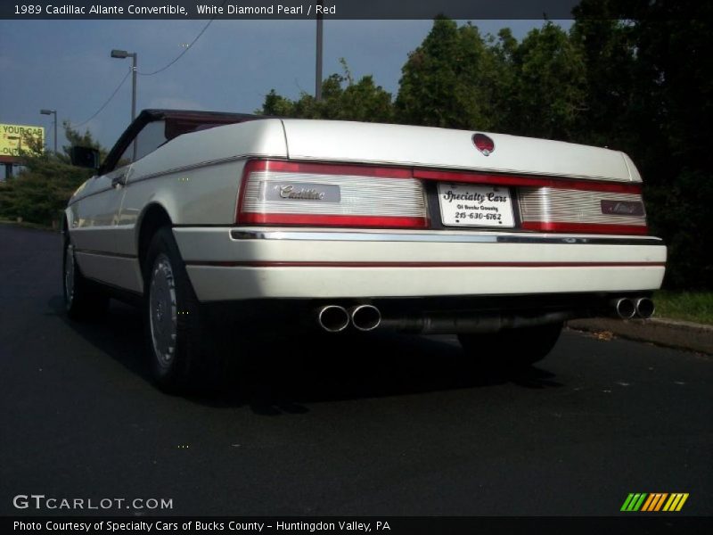 White Diamond Pearl / Red 1989 Cadillac Allante Convertible