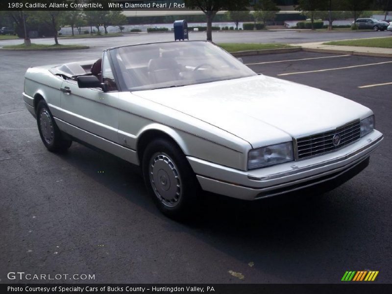 White Diamond Pearl / Red 1989 Cadillac Allante Convertible