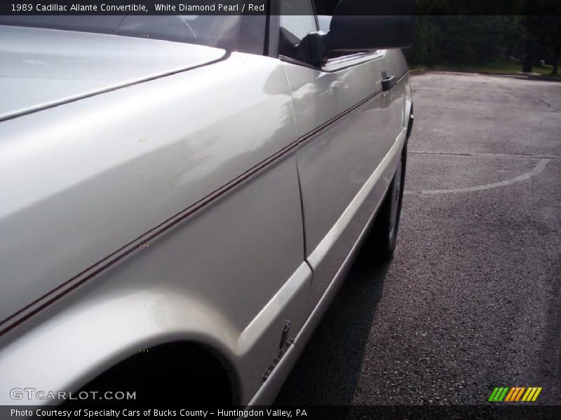 White Diamond Pearl / Red 1989 Cadillac Allante Convertible