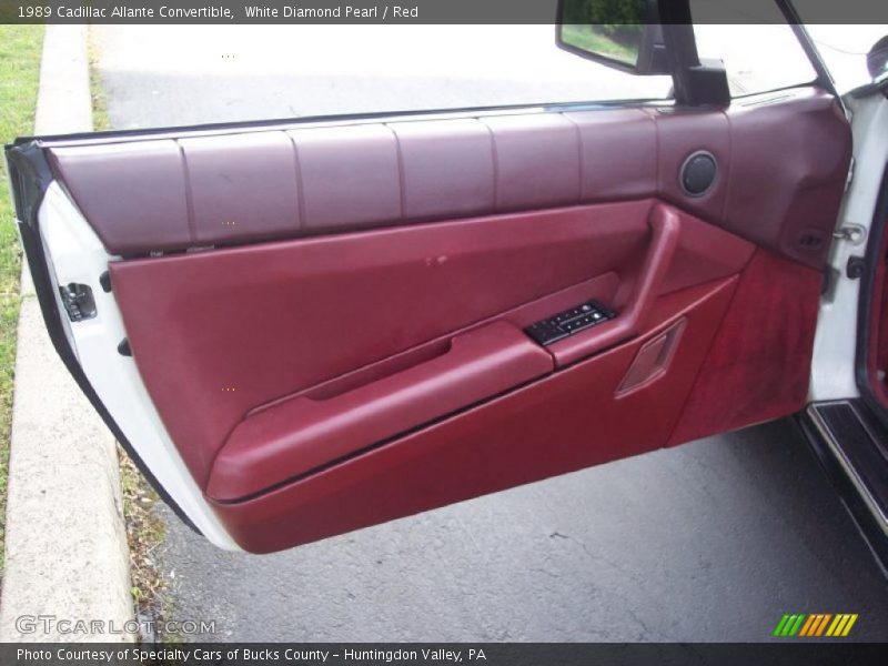 White Diamond Pearl / Red 1989 Cadillac Allante Convertible