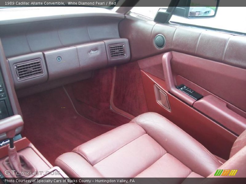 White Diamond Pearl / Red 1989 Cadillac Allante Convertible