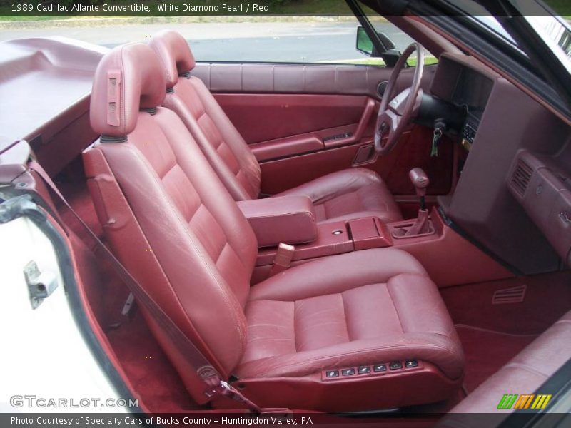 White Diamond Pearl / Red 1989 Cadillac Allante Convertible