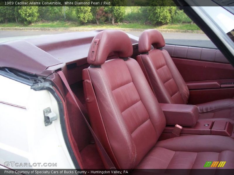 White Diamond Pearl / Red 1989 Cadillac Allante Convertible