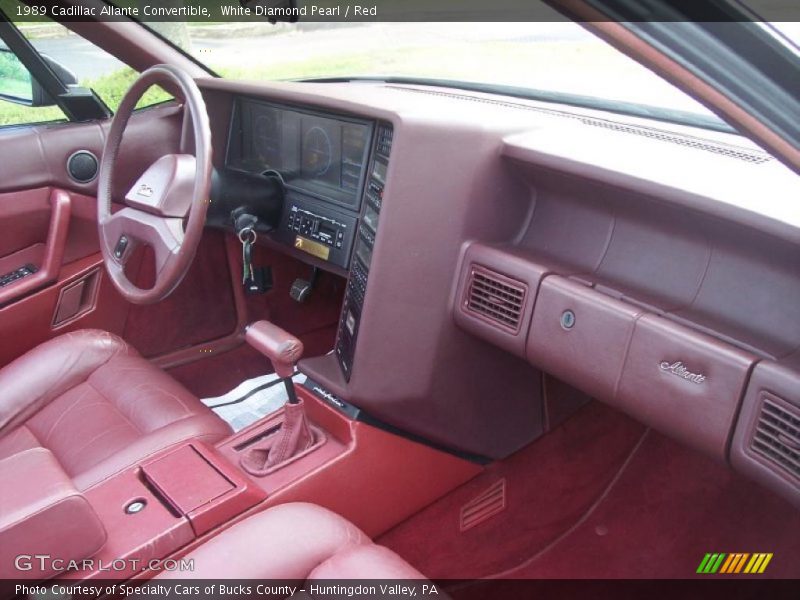 White Diamond Pearl / Red 1989 Cadillac Allante Convertible