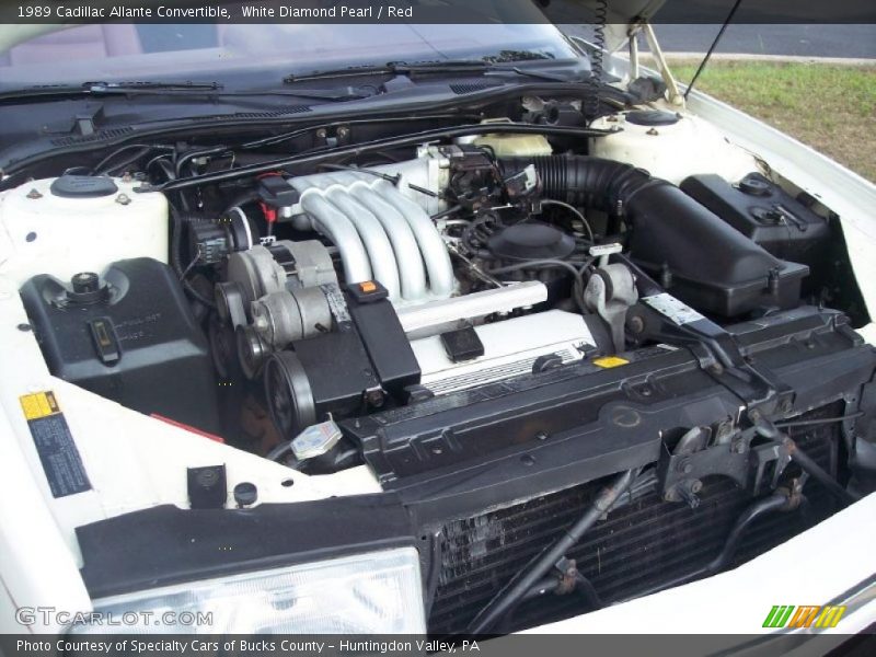 White Diamond Pearl / Red 1989 Cadillac Allante Convertible