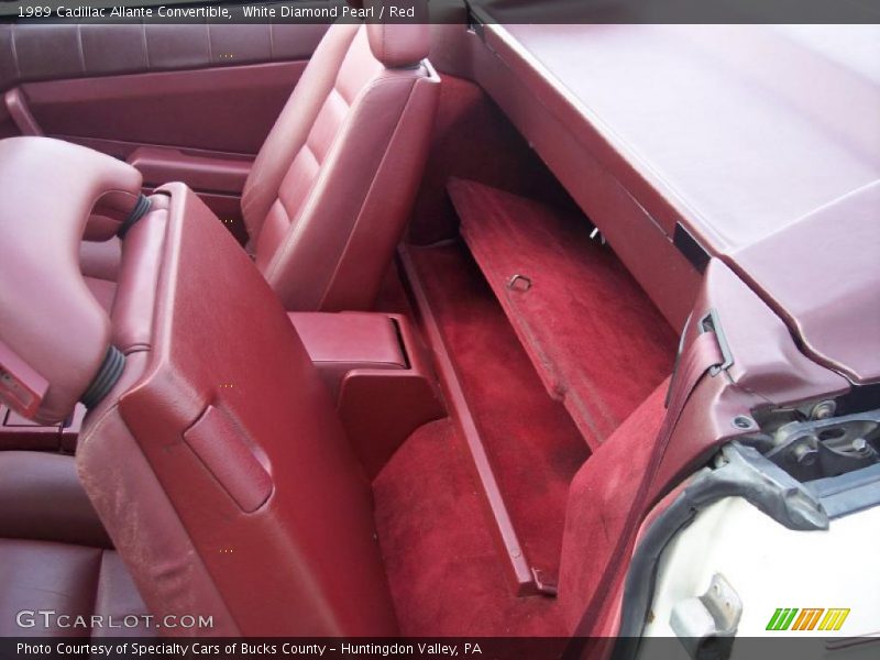 White Diamond Pearl / Red 1989 Cadillac Allante Convertible