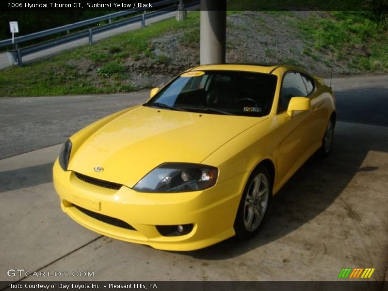 Sunburst Yellow / Black 2006 Hyundai Tiburon GT