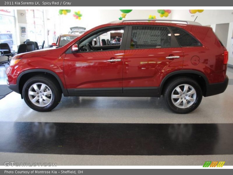 Spicy Red / Gray 2011 Kia Sorento LX