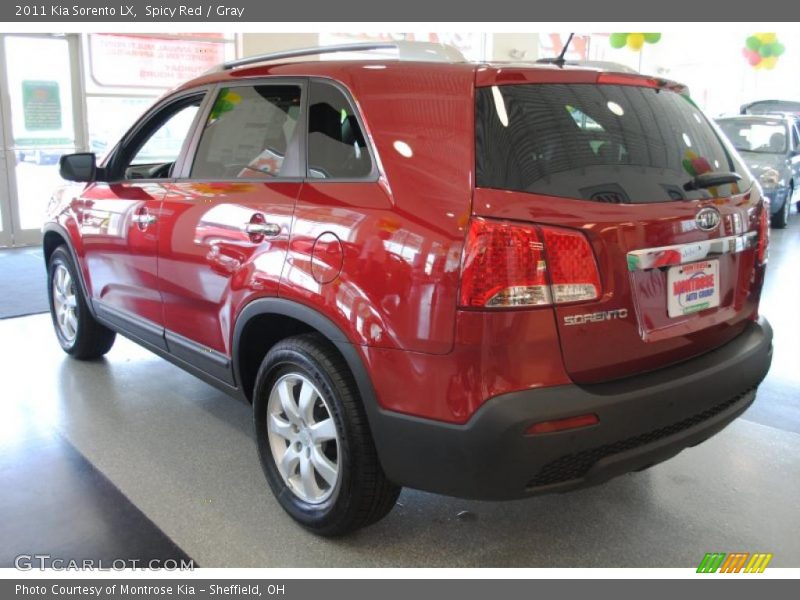 Spicy Red / Gray 2011 Kia Sorento LX