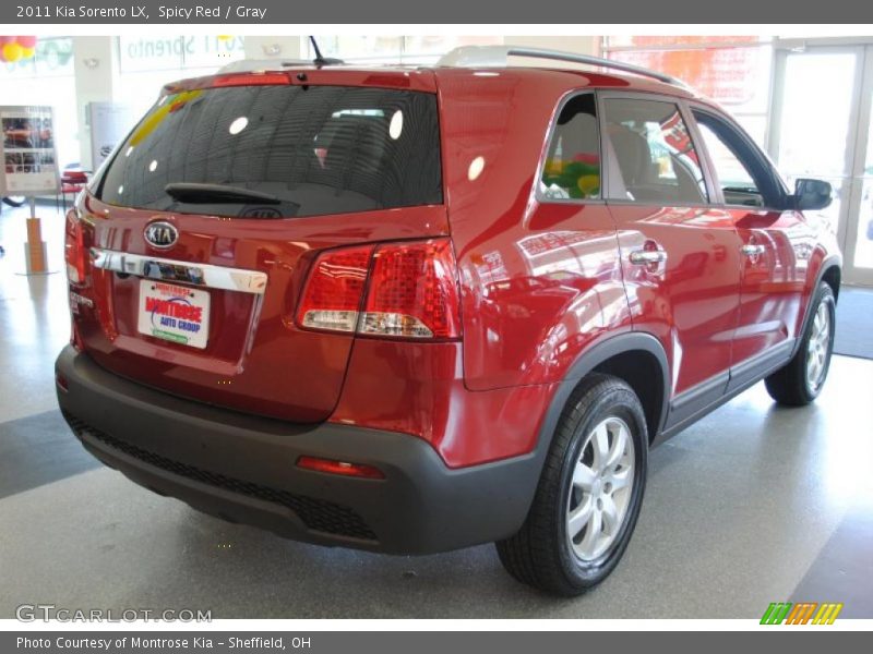 Spicy Red / Gray 2011 Kia Sorento LX