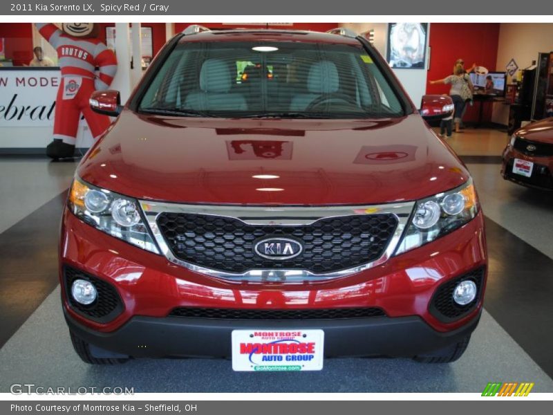 Spicy Red / Gray 2011 Kia Sorento LX