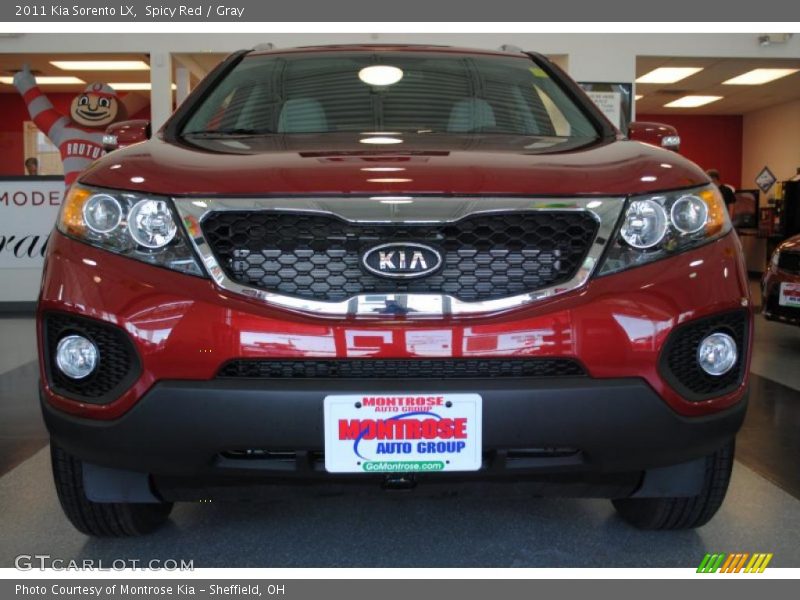Spicy Red / Gray 2011 Kia Sorento LX