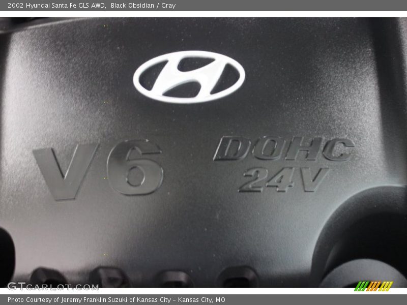 Black Obsidian / Gray 2002 Hyundai Santa Fe GLS AWD