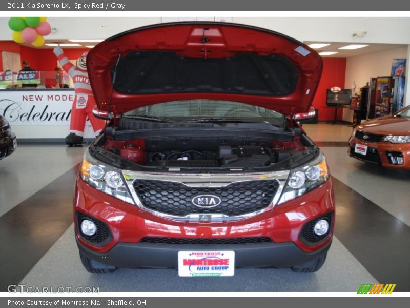 Spicy Red / Gray 2011 Kia Sorento LX