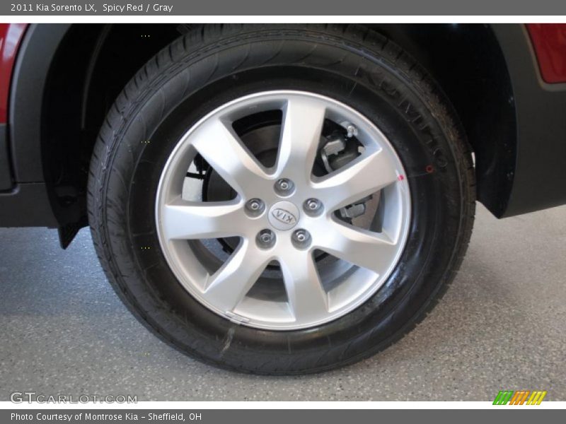 Spicy Red / Gray 2011 Kia Sorento LX