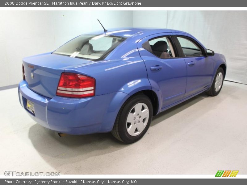 Marathon Blue Pearl / Dark Khaki/Light Graystone 2008 Dodge Avenger SE