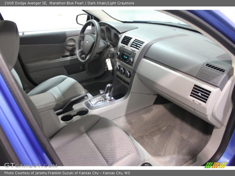 Marathon Blue Pearl / Dark Khaki/Light Graystone 2008 Dodge Avenger SE