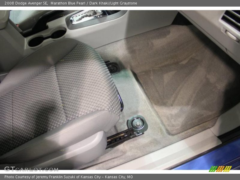 Marathon Blue Pearl / Dark Khaki/Light Graystone 2008 Dodge Avenger SE