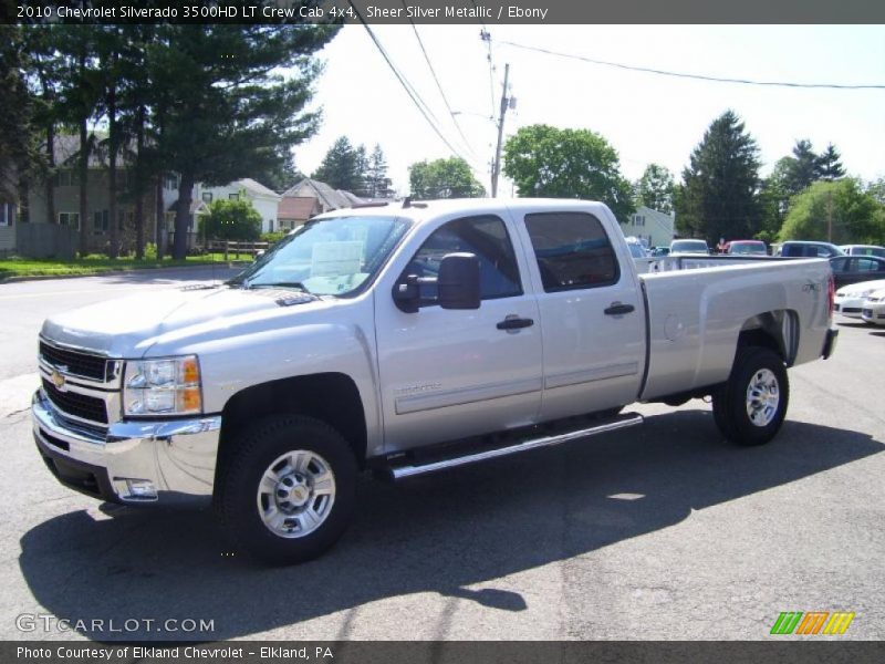 Sheer Silver Metallic / Ebony 2010 Chevrolet Silverado 3500HD LT Crew Cab 4x4