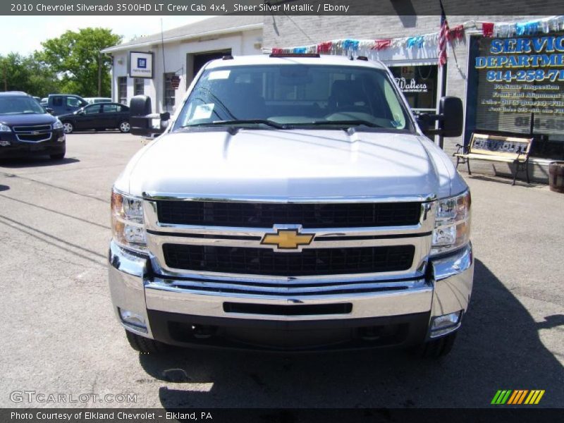 Sheer Silver Metallic / Ebony 2010 Chevrolet Silverado 3500HD LT Crew Cab 4x4