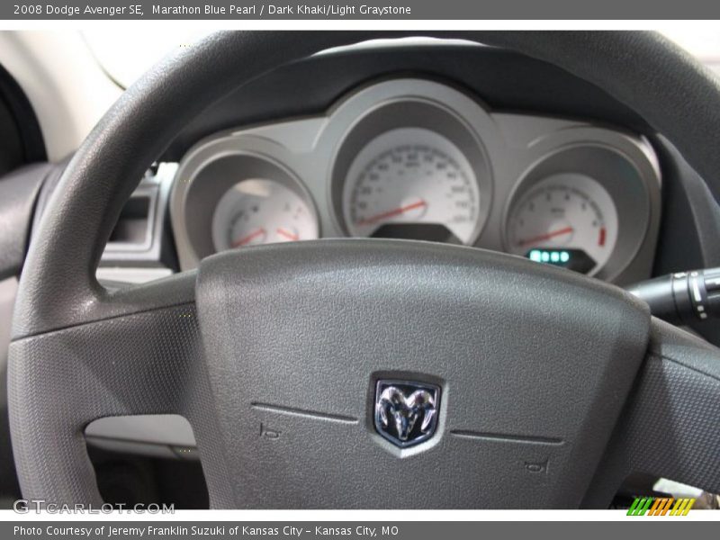 Marathon Blue Pearl / Dark Khaki/Light Graystone 2008 Dodge Avenger SE