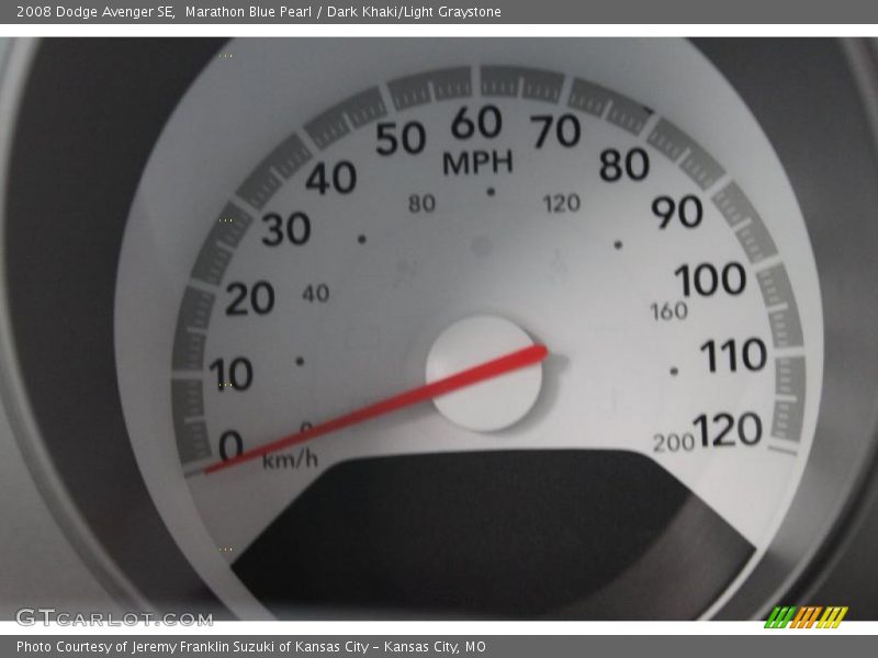 Marathon Blue Pearl / Dark Khaki/Light Graystone 2008 Dodge Avenger SE