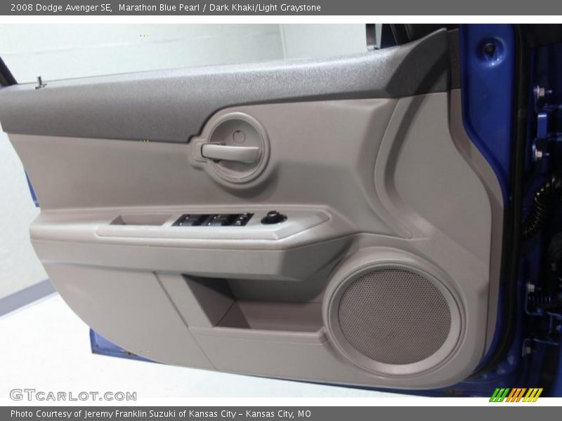 Marathon Blue Pearl / Dark Khaki/Light Graystone 2008 Dodge Avenger SE