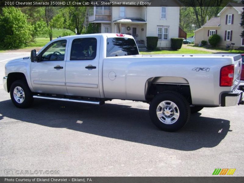 Sheer Silver Metallic / Ebony 2010 Chevrolet Silverado 3500HD LT Crew Cab 4x4