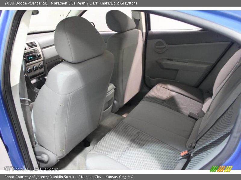 Marathon Blue Pearl / Dark Khaki/Light Graystone 2008 Dodge Avenger SE