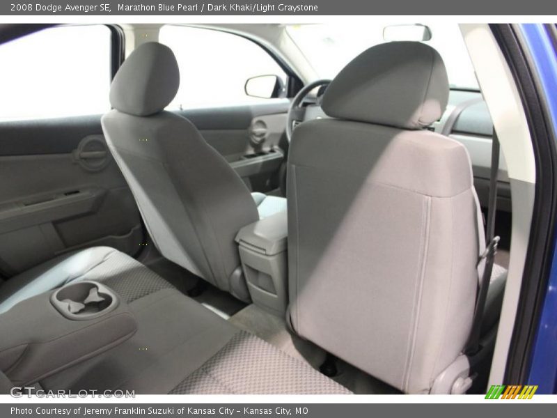 Marathon Blue Pearl / Dark Khaki/Light Graystone 2008 Dodge Avenger SE