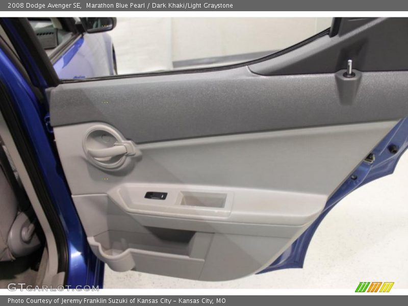 Marathon Blue Pearl / Dark Khaki/Light Graystone 2008 Dodge Avenger SE