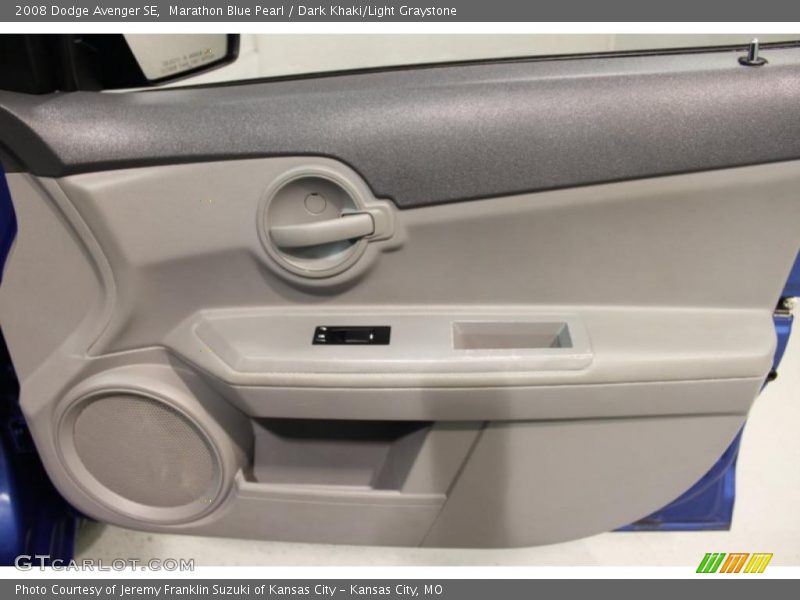 Marathon Blue Pearl / Dark Khaki/Light Graystone 2008 Dodge Avenger SE