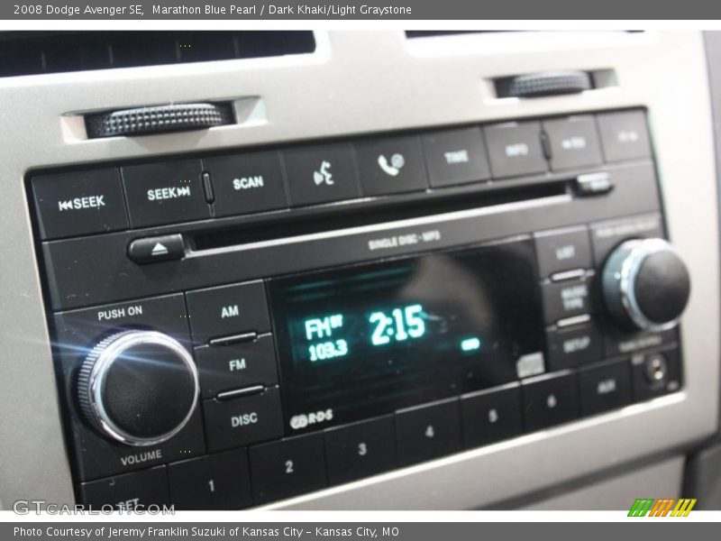 Marathon Blue Pearl / Dark Khaki/Light Graystone 2008 Dodge Avenger SE