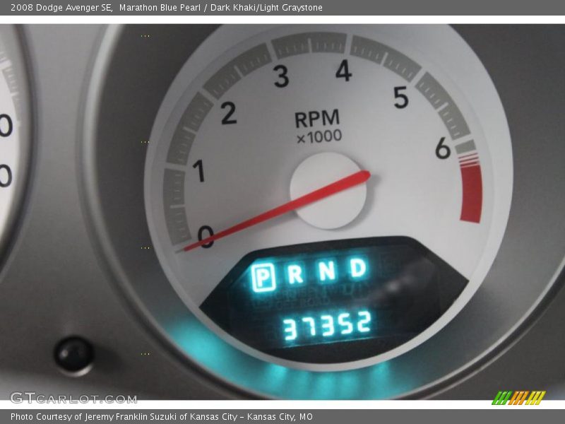 Marathon Blue Pearl / Dark Khaki/Light Graystone 2008 Dodge Avenger SE