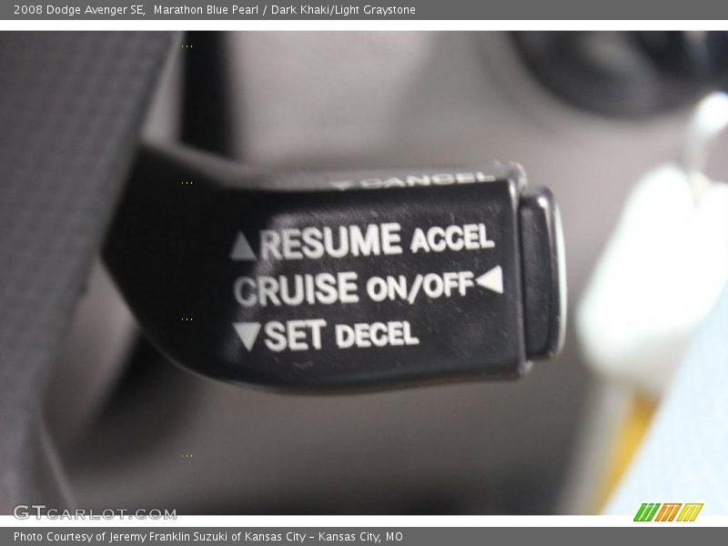 Marathon Blue Pearl / Dark Khaki/Light Graystone 2008 Dodge Avenger SE
