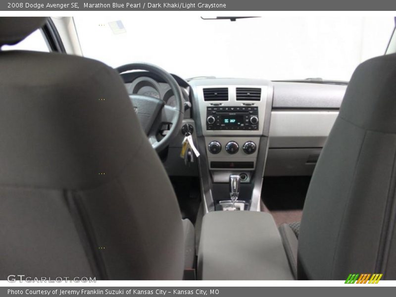 Marathon Blue Pearl / Dark Khaki/Light Graystone 2008 Dodge Avenger SE