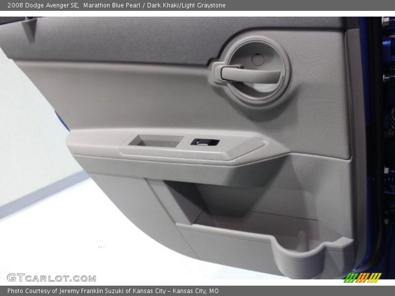 Marathon Blue Pearl / Dark Khaki/Light Graystone 2008 Dodge Avenger SE