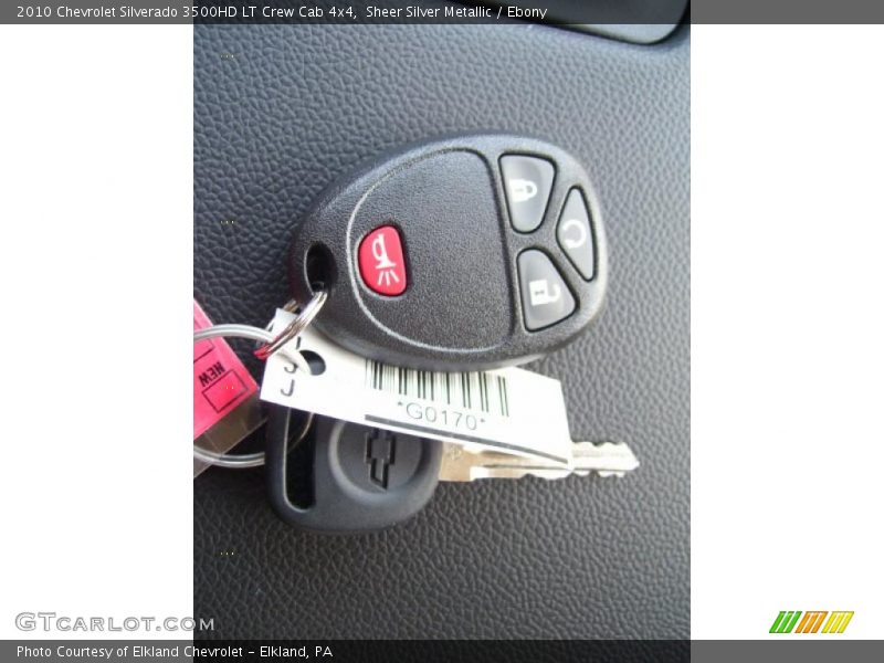 Sheer Silver Metallic / Ebony 2010 Chevrolet Silverado 3500HD LT Crew Cab 4x4