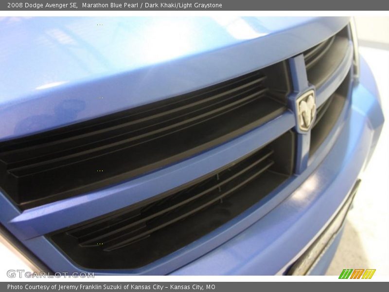 Marathon Blue Pearl / Dark Khaki/Light Graystone 2008 Dodge Avenger SE