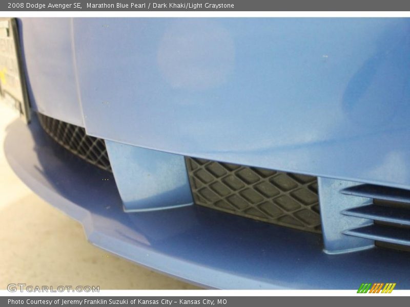 Marathon Blue Pearl / Dark Khaki/Light Graystone 2008 Dodge Avenger SE