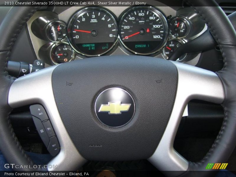 Sheer Silver Metallic / Ebony 2010 Chevrolet Silverado 3500HD LT Crew Cab 4x4